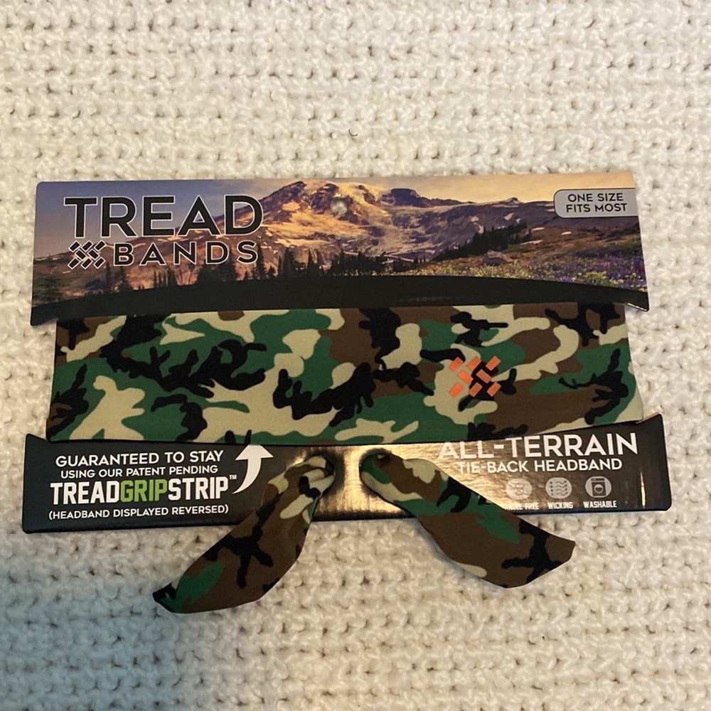 TreadBands Head Band NEW Camo Low-Profile Tieback Tread Band Headband